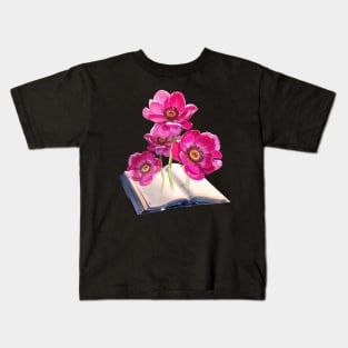 Book Of Flower, Flower Book, Flower And Book Kids T-Shirt